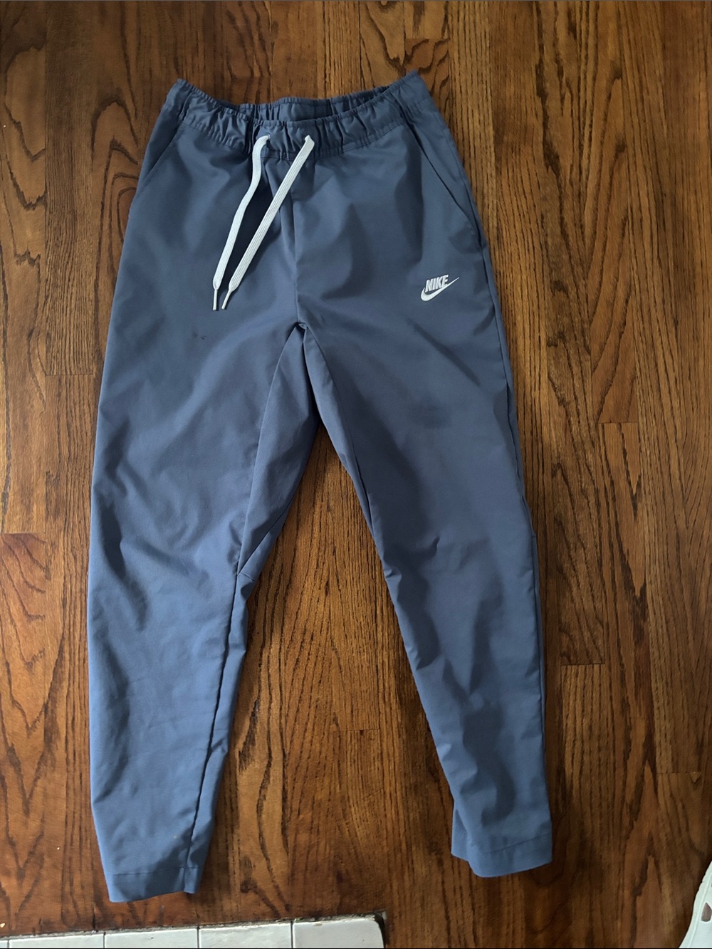 Nike Slate Blue Joggers with White Swoosh